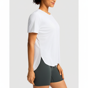 2025 camisetas de entrenamiento para hombres UPF 50 + protección solar manga corta suelta ajuste Atlético gimnasio correr Tops blanco XL - Product Image 1