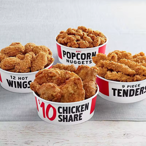 Logo personnalisé Emballage alimentaire Repas pour enfants Célèbre Biscuit Poulet frit Ailes de rôti Seau en papier Côtés pépites Boîte à pignon - Product Image 3