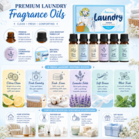 Ensemble d'huiles parfumées 100 % pures extraîtes de plantes pour lessive, diffuseur, humidificateur, huiles d'aromathérapie pour bougies, fabrication de parfums et bains.