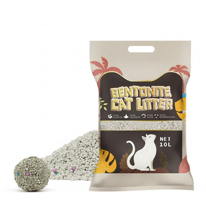 Litière pour chat en bentonite de qualité supérieure, 10 litres, cylindrique, 1 kg, facile à nettoyer, sans poussière, avec forte absorption et parfum de café - Product Image 1
