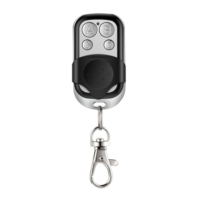 433.92MHz RF Wireless Remote Control Metal Automatic Car Garage Gate 4 Buttons LED Learning Code 12V ABS Duplicator Transmitter