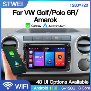 Radio de Coche STWEI Android de 8 Pulgadas con Pantalla QLED IPS, Autoradio Estéreo con WIFI, GPS, Reproductor Multimedia para VW Skoda Seat Golf 5 6 Polo 6R Amarok - Product Image 2