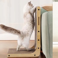 Griffoir pour chat en forme de A avec lit intégré, grande taille, en carton ondulé, jouet pour chat résistant à l'usure, sans débris