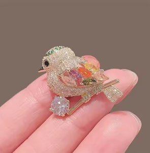 Broche Oiseau, Bijoux de Mode, Cadeaux de Banquet, Badges pour Vêtements, Bijoux pour Femme, Décoration Vestimentaire - Product Image 1