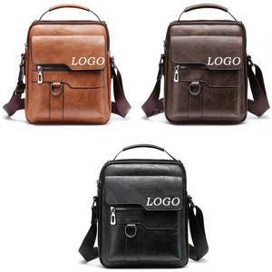 Borsa a tracolla in pelle nera da uomo di moda resistente di Vicuna Poloer borsa a tracolla in pelle resistente da uomo - Product Image 4