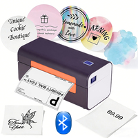 Impresora de Etiquetas Térmicas Directas D46B, 203dpi, Inalámbrica USB/BT/WIFI, Aprobada por la FCC, Compatible con Múltiples Sistemas Operativos, Alta Velocidad
