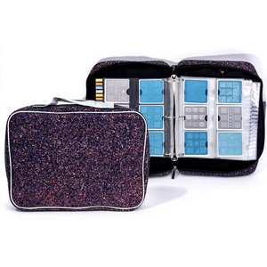 Carpeta con cremallera brillante para colección de placas de estampado de uñas, libro de almacenamiento de tarjetas de estampado de uñas, organizador de plantillas de estampado para arte de manicura - Product Image 1