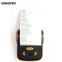 Printer Thermal Mini 80MM Tanpa Tinta Isi Ulang Portabel untuk Barcode & Struk Hitam Putih Mendukung IOS Tersedia 203DPI