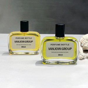 Nuova Bottiglia di Profumo in Vetro di Lusso da 70ml 80ml, Forma Quadrata Piatta, Alta Qualità, Nuova Confezione Vuota di Lusso per <span class=keywords><strong>Crema</strong></span> Viso - Product Image 1