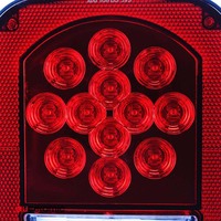 1 PC Feu de brouillard étanche pour remorque, camion, bateau, caravane, feux arrière de conduite, lanterne de sécurité, avertissement, 12 puces LED