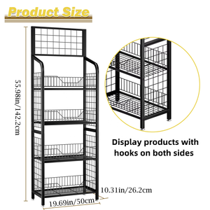 Hiện đại tầng thường vụ kim loại lưới hiển thị đứng Rack cho cửa hàng tiện lợi tạp hóa bán lẻ Snack kẹo khoai Tây Chip mềm uống - Product Image 2