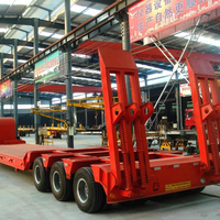 100 tonnes 3 lignes 6 axes bas lit remorque dolly 2 lignes 4 essieux 50 pieds remorque lowboy 60 t cometto lowboy semi-remorque indonésie