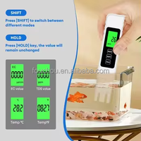 Penguji air Meter TDS Digital, penguji kualitas air PPM Ideal untuk air minum, kolam renang, akuarium, hidroponik