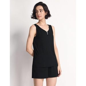 Ensemble de pyjamas personnalisés pour femmes, marque privée, haut à manches courtes et short en bambou, 2 pièces, vêtements de nuit en modal pour l'été - Product Image 3