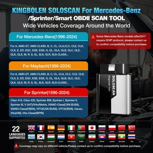 Herramienta de Diagnóstico para Benz KINGBOLEN Soloscan, Escaneo Completo del Sistema por Bluetooth, Codificación de ECU, Color Negro - Product Image 6