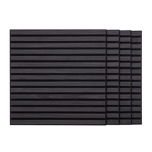 Parete interna pannello acustico <span class=keywords><strong>legno</strong></span> MDF <span class=keywords><strong>doghe</strong></span> con impiallacciatura per animali domestici rovere nero 60x60 <span class=keywords><strong>cm</strong></span> - Product Image 3