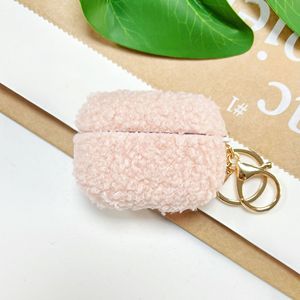 เคส AirPods Pro/Pro2/3/4 แบบ TPU+กำมะหยี่สีพื้น พร้อมพวงกุญแจ ขายส่ง - Product Image 2