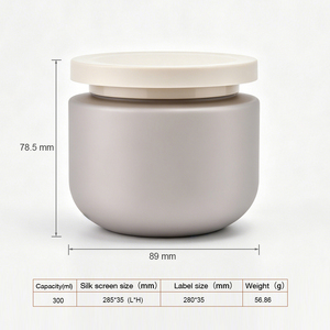 Pot cosmétique rond en plastique mat, 250g, 300g, 500g, vide, pour crème, shampoing, beurre corporel, gommage, avec logo personnalisé - Vente chaude - Product Image 2
