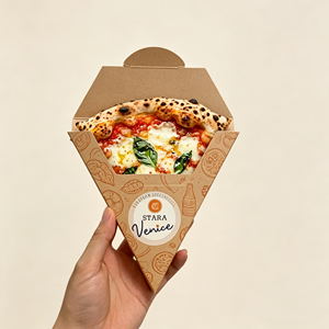 Caja Triangular Corrugada para Sándwiches con Logotipo Personalizado, Caja Desechable para Rebanadas de Pizza, Caja de Embalaje para Comida para Llevar, Soporte para Conos de Waffle de Huevo - Product Image 1