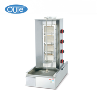 Machine à kebab à gaz OUTE à 4 brûleurs, machine à shawarma en acier inoxydable pour comptoir, machine à griller commerciale pour restaurant, kebab turc
