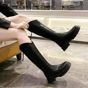 Botas de montar para mujer, estilo 2026, elegantes, por encima de la rodilla, estilo petite, suela gruesa, botas altas versátiles - Product Image 2