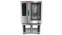 Horno Combinado Comercial de Acero Inoxidable de 380V, Horno Combinado Multiusos Comercial de 6 Bandejas con Pantalla Táctil