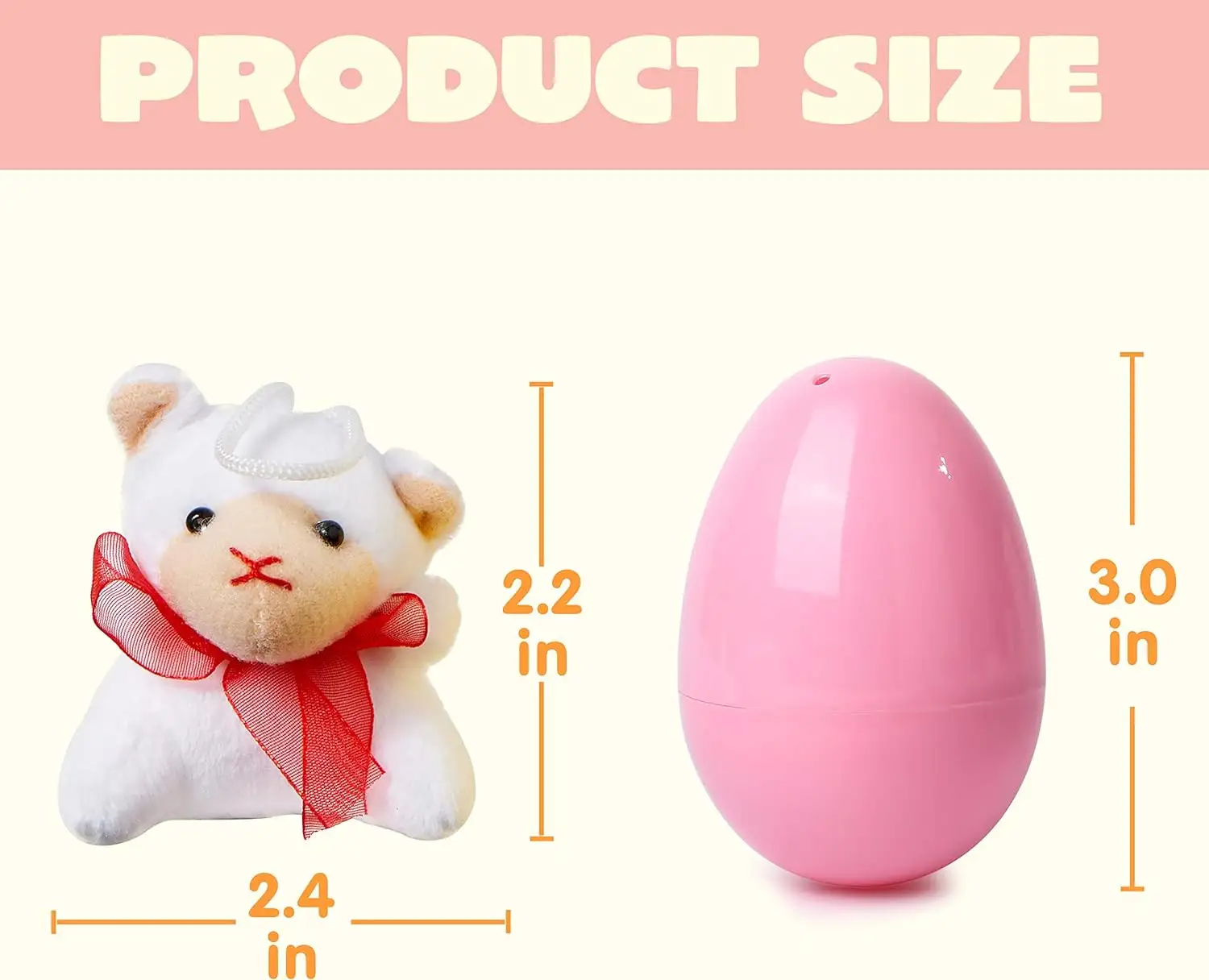 JOYIN 24 confezioni di uova di Pasqua preriempite di Mini peluche di peluche di animali di pezza Easter bber Stuffer per la caccia alle uova di Pasqua per bambini