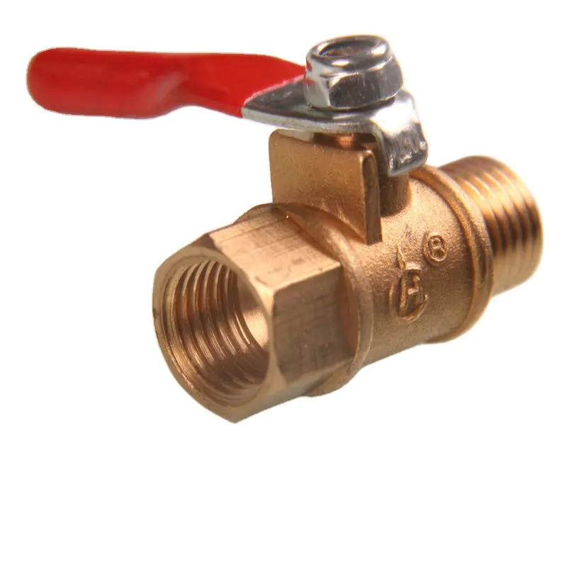 Size 1/4 male female threads Nickle plated brass forged globe valve