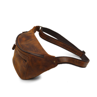 Sac de taille pour hommes Sacs de messager pour hommes Petite pochette Sac de poitrine en cuir fronde