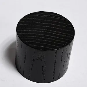 Tappo in legno nero per profumo a grana di legno tappo cilindrico in legno per bottiglie di profumo rotondo coperchio profumo FEA 15