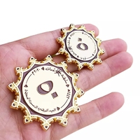 Épinglette en émail personnalisée d'usine, drapeau national d'Arabie Saoudite, des Émirats arabes unis, d'Oman, de Bahreïn, cadeau, épinglette de revers, badge, épinglette en émail doux plaqué argent et or 3D
