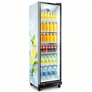 Vente en gros de petits réfrigérateurs de présentation de boissons à économie d'énergie et de vitrines réfrigérées à une porte entièrement vitrées - Product Image 1