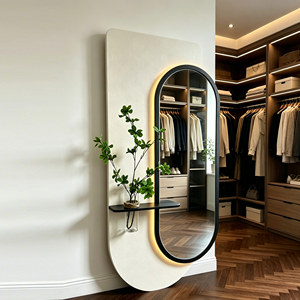 Miroirs décoratifs éclairés pleine longueur avec éclairage LED, support mural pour vase, art mural pour salle de bain et salon de coiffure - Product Image 2