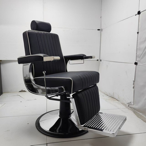 Fauteuil de Barbier Moderne pour Hommes, Fournitures de Barbier, Mobilier de Salon Noir, Fauteuil de Coiffure Hydraulique Inclinable - Product Image 4