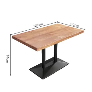 Mesa Rectangular de estilo minimalista Industrial, de madera sólida mesa de comedor, duradera, barata