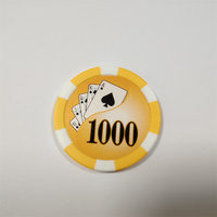 Jetons de poker de 11,5 grammes en ABS, marqueurs de balle de golf de 40 mm, jetons de bingo standard pour les jeux de Texas Hold'em et de golf professionnels