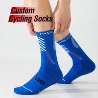 Chaussettes de sport de compression à tige moyenne, séchage rapide, personnalisables pour le cyclisme, anti-odeur, antibactériennes, tricotées pour l'automne