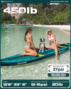 Alta calidad 12'6 "x 33" x 6 "Stand up <span class=keywords><strong>Paddle</strong></span> Board Durable Drop Stitch Material pesca SUP Board <span class=keywords><strong>Paddle</strong></span> <span class=keywords><strong>Surf</strong></span> Board con <span class=keywords><strong>asiento</strong></span> - Product Image 4