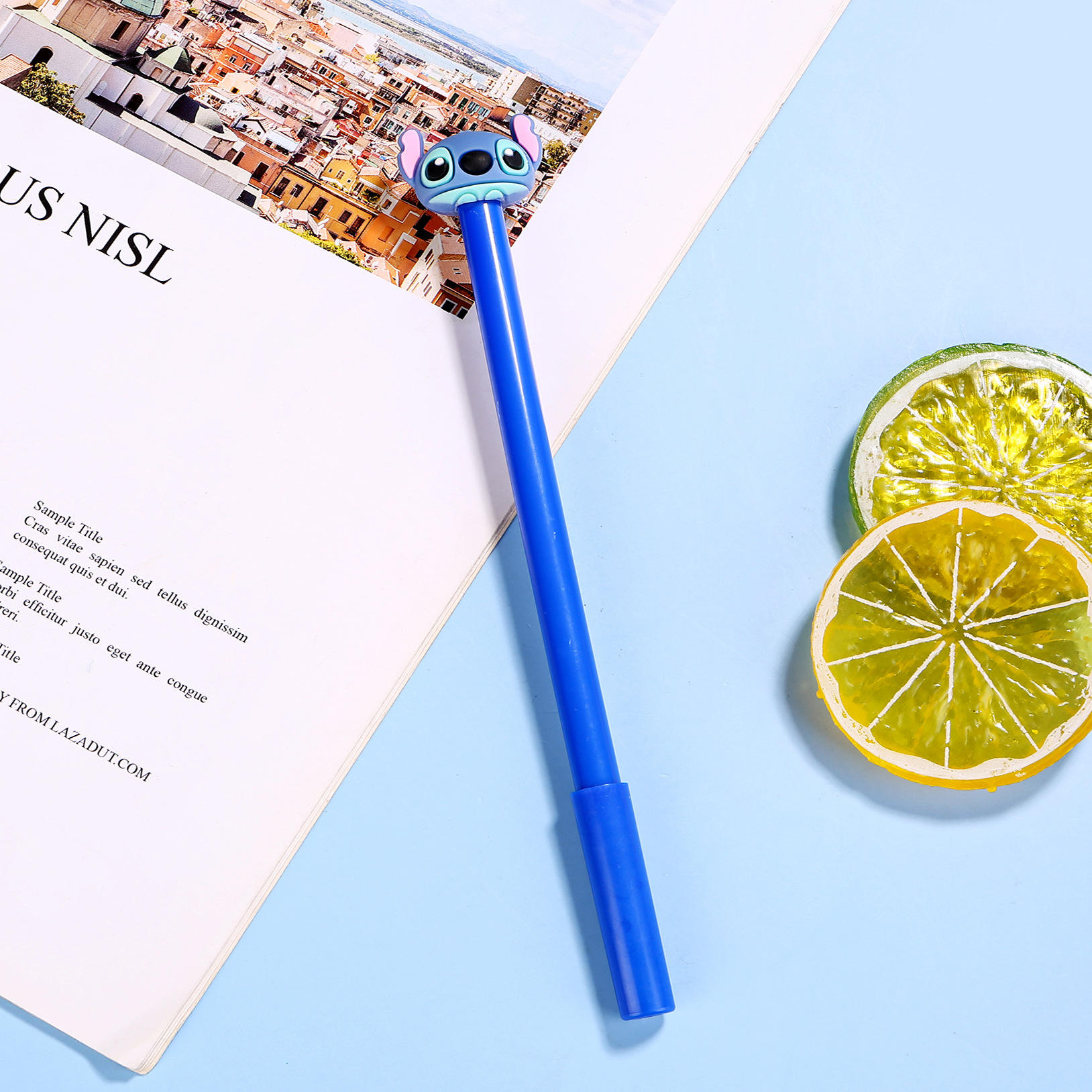 ปากกาเจลรูปลูกสุนัขสีน้ำเงิน B