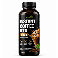Café Proteico RTD, Lata de Aluminio de 330 ml, Latte Frío, Café Proteico Listo para Beber para Compradores y Marcas Norteamericanas, OEM