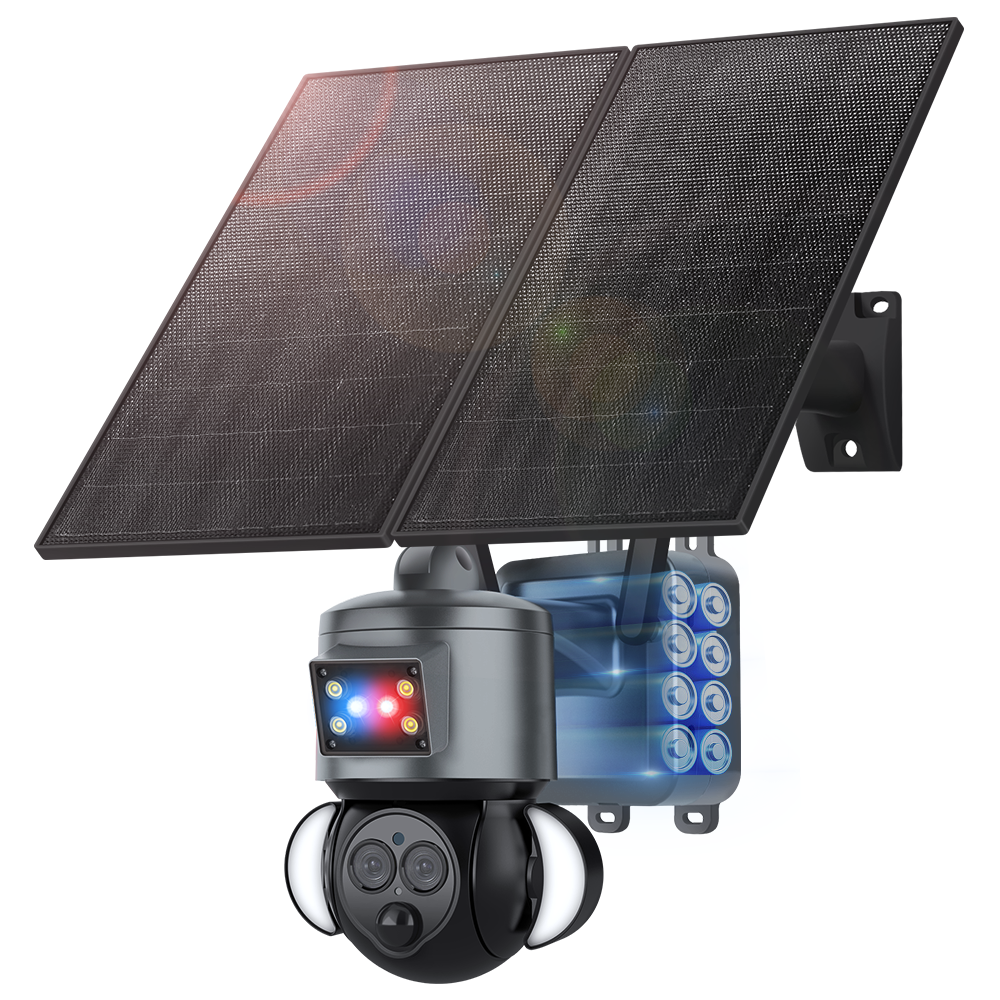 Наружная водонепроницаемая Wi-Fi камера безопасности Sectec HD 1080P, Беспроводная автоматическая камера слежения, звуковая и световая сигнализация, PTZ-камера