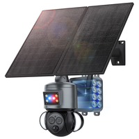SECTEC extérieur 7/24 heures d'enregistrement 12X Zoom Daul lentille 20W panneau solaire batterie PTZ PIR Wifi étanche sécurité 6MP 4G caméra