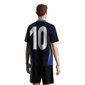 Camiseta de Fútbol con Control de Humedad, Cuello Polo en V y Tejido Transpirable, Ideal para Ropa Deportiva y Eventos Deportivos - Product Image 4