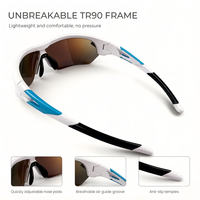Lunettes de sport OEM ODM TR90 UV400 photochromiques, protection UV, polarisées, pour le cyclisme, la course à pied et les activités de plein air