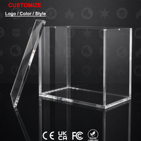 Boîte de présentation personnalisée en acrylique transparent Mega Evolution Phantasmal Flames Booster Box avec couvercle magnétique, protection UV à 99%