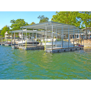 Pontón de aluminio flotante casa flotante elevación Jet Ski Dock plataforma flotante con techo - Product Image 2