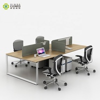 Bureau modulable moderne personnalisé en acier inoxydable, station de travail, bureau nordique