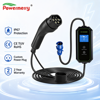 Nouveau chargeur EV portable 7 kW 32 A Type 2 230 V AC CE TUV IP67 Prise de courant personnalisée Garantie de 2 ans Utilisation domestique/garage UE Sûr