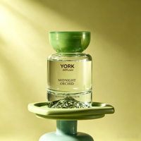 Bouteille diffuseur à roseaux en verre 100 ml, fond épais, couleur personnalisée, sérigraphie, marquage à chaud, pulvérisateur à pompe, bouchon, fibre