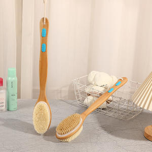 <span class=keywords><strong>Brosse</strong></span> pour le corps en crin de cheval à <span class=keywords><strong>long</strong></span> <span class=keywords><strong>manche</strong></span>: idéale pour le lavage du corps et l'exfoliation, fournitures de bain indispensables - Product Image 1